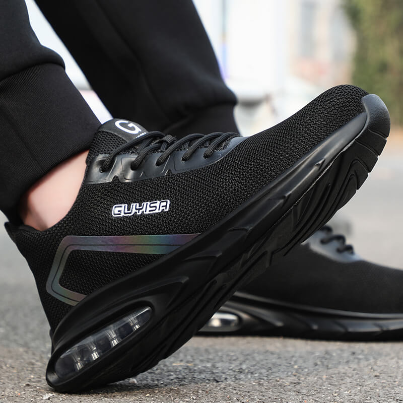 Air Cushioned Industrial Work Shoes Lightweight and Breathable Steel Toe Safety Shoes