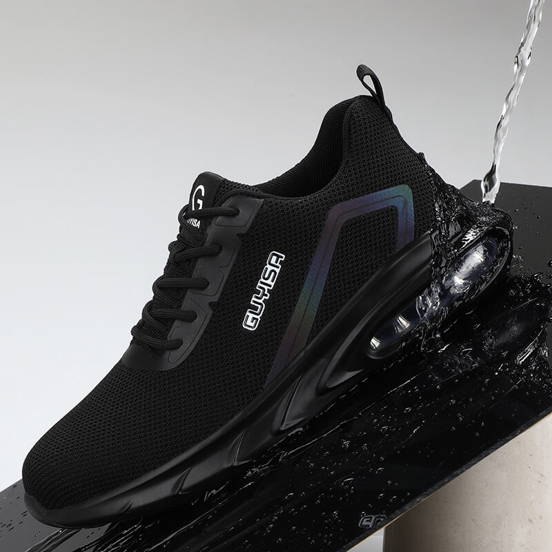 Air Cushioned Industrial Work Shoes Lightweight and Breathable Steel Toe Safety Shoes