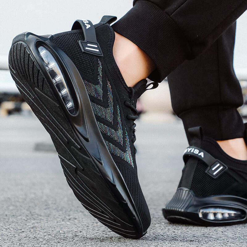 Air Cushioned Industrial Work Shoes Lightweight and Breathable Steel Toe Safety Shoes