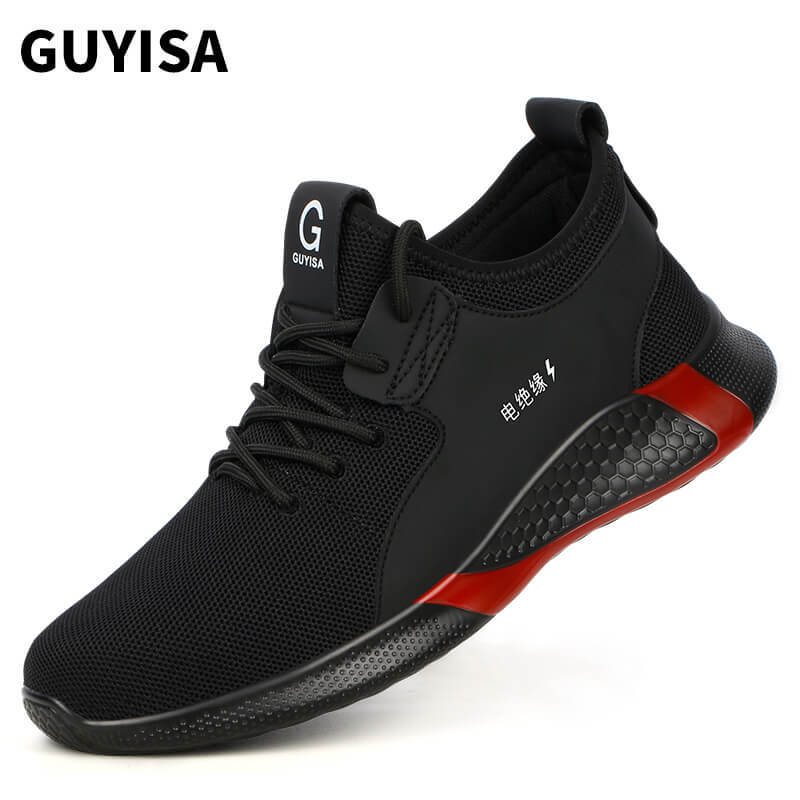 GUYSIA 2025 balck breathable insulated work shoes