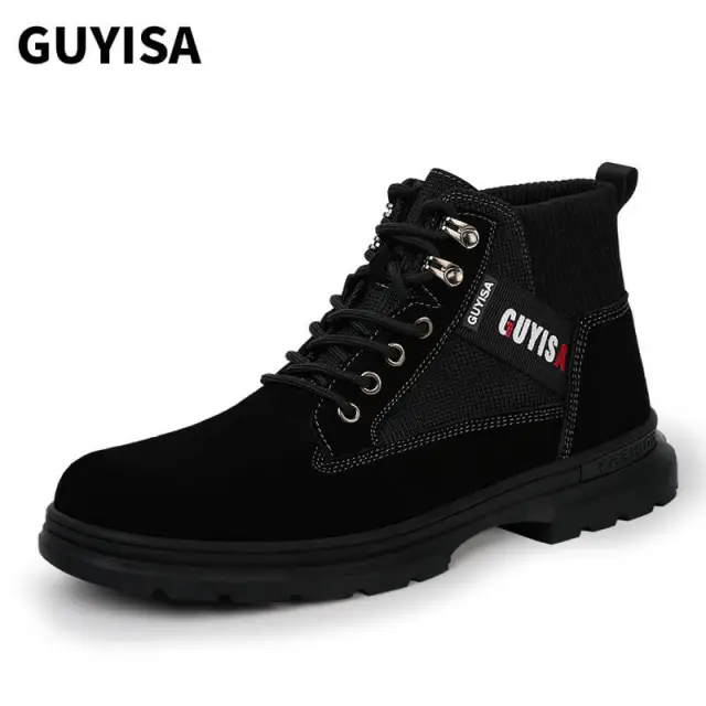 Blak Breathable Mens Womens Industrial Work Boots Protective  display picture 2