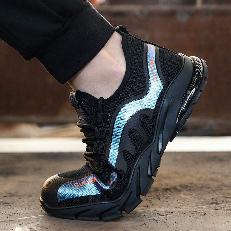 Air Cushioned Industrial Work Shoes Aurora Lightweight PU Outsole Steel Toe Safety Shoes