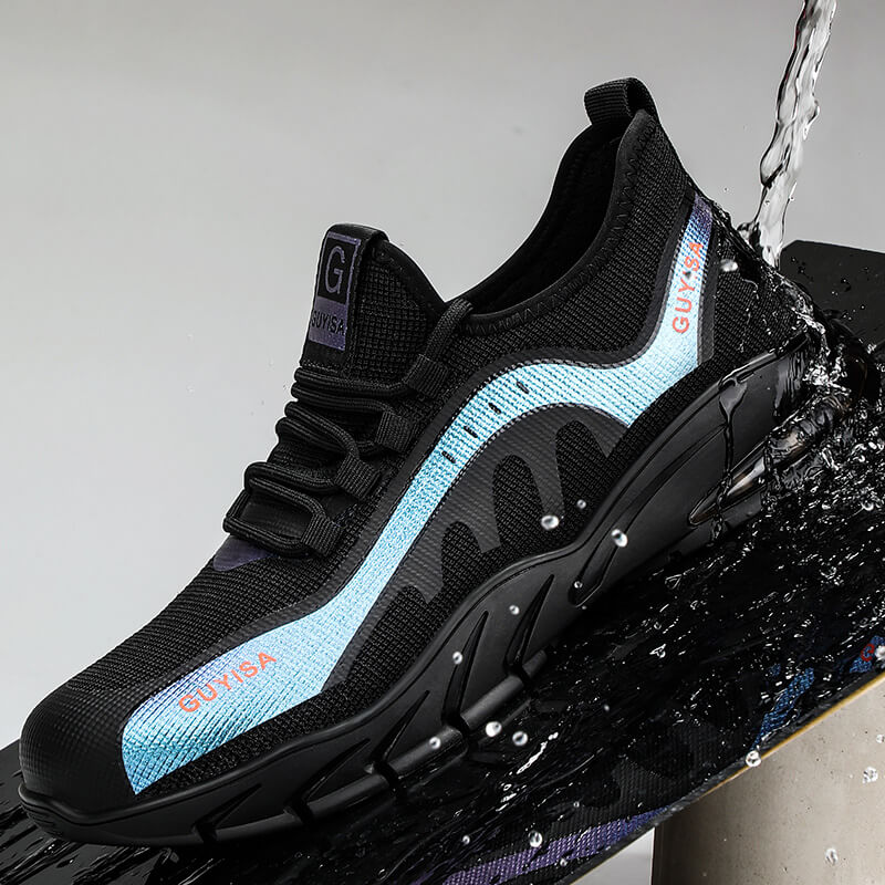 Air Cushioned Industrial Work Shoes Aurora Lightweight PU Outsole Steel Toe Safety Shoes