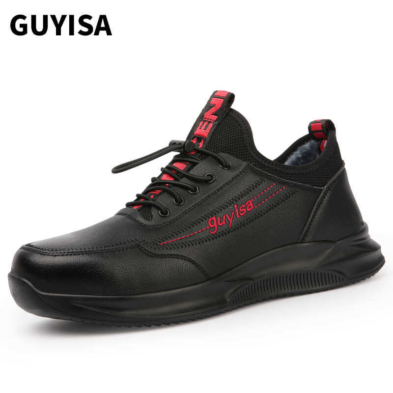 GUYISA 2127 Black non slip winter work boots