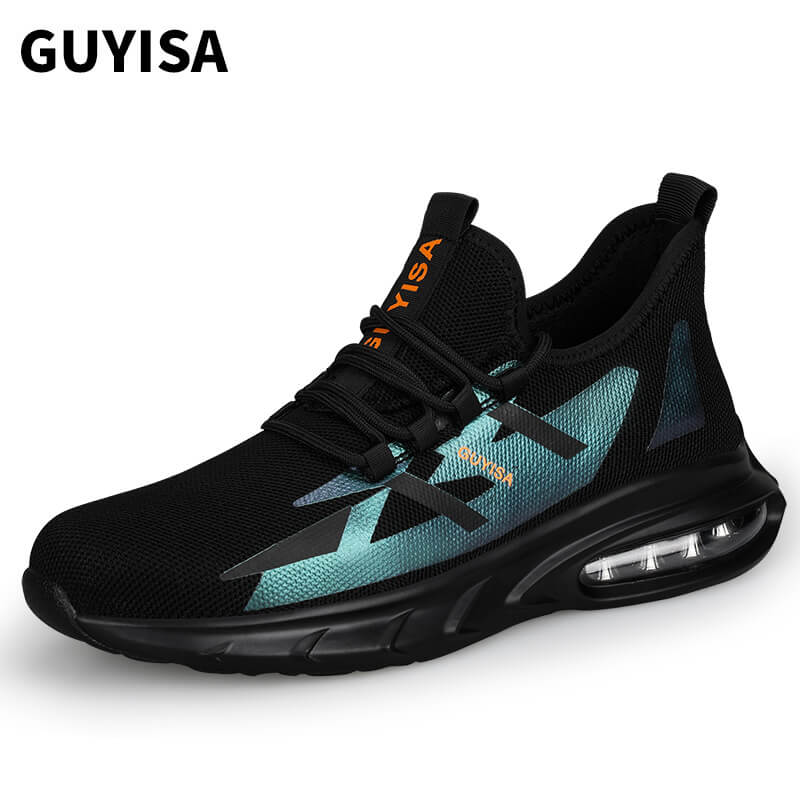 Air Cushioned Industrial Work Shoes Aurora Lightweight PU Outsole Steel Toe Safety Shoes