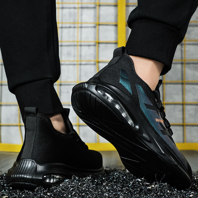 Air Cushioned Industrial Work Shoes Aurora Lightweight PU Outsole Steel Toe Safety Shoes