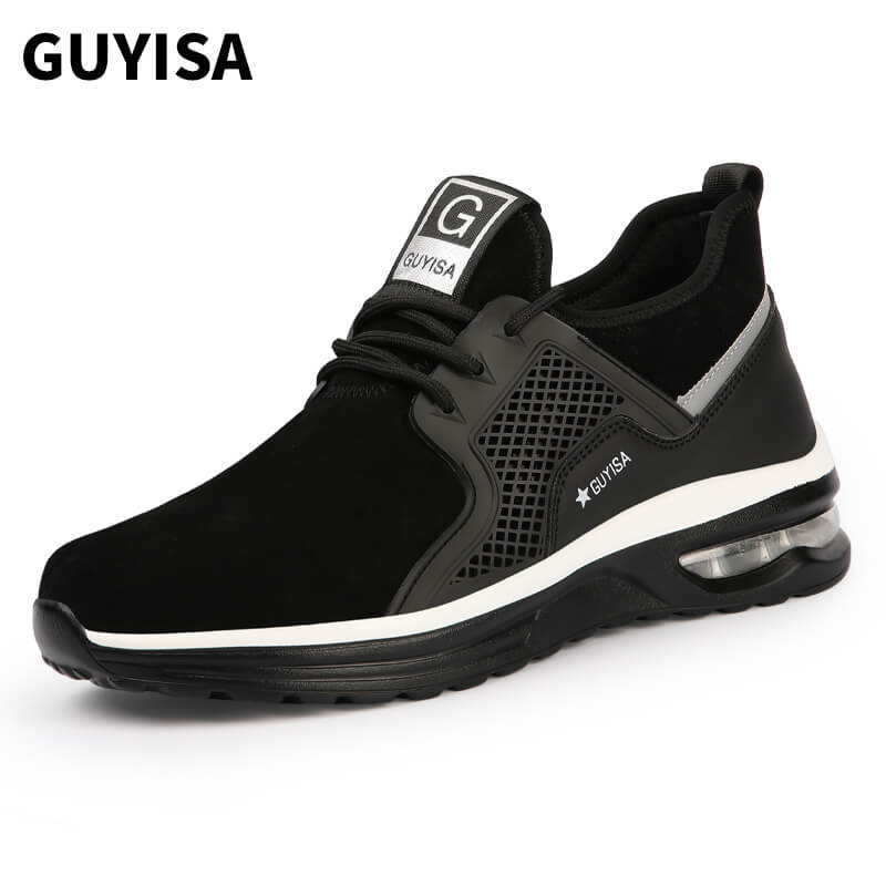 GUYISA 2097 black breathable safety work shoes