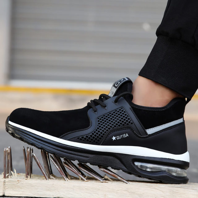 GUYISA 2097 black breathable safety work shoes