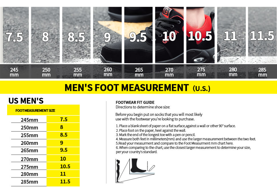 GUYISA breathable and light weight work shoes
