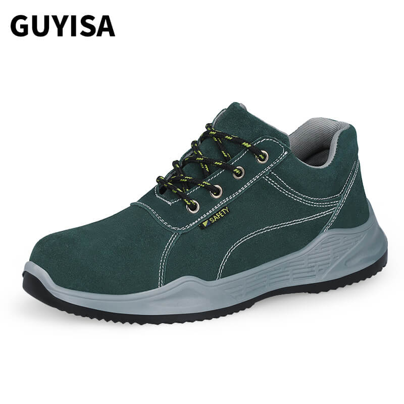 Dark Green Stylish Industrial Protective Shoes Wear-resistant Steel Toe Safety Shoes