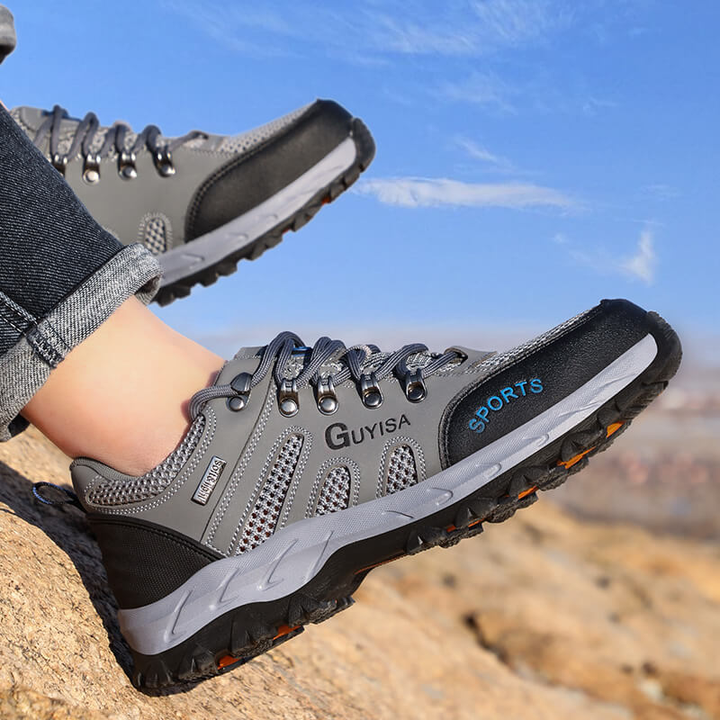 Grey Blue Microfiber Leatherette Breathable Stylish Safety Shoes Industrial Work Shoes