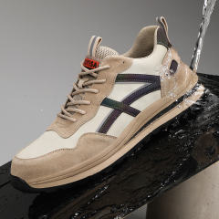 GUYISA 1158 Khaki soft suede safety work shoes