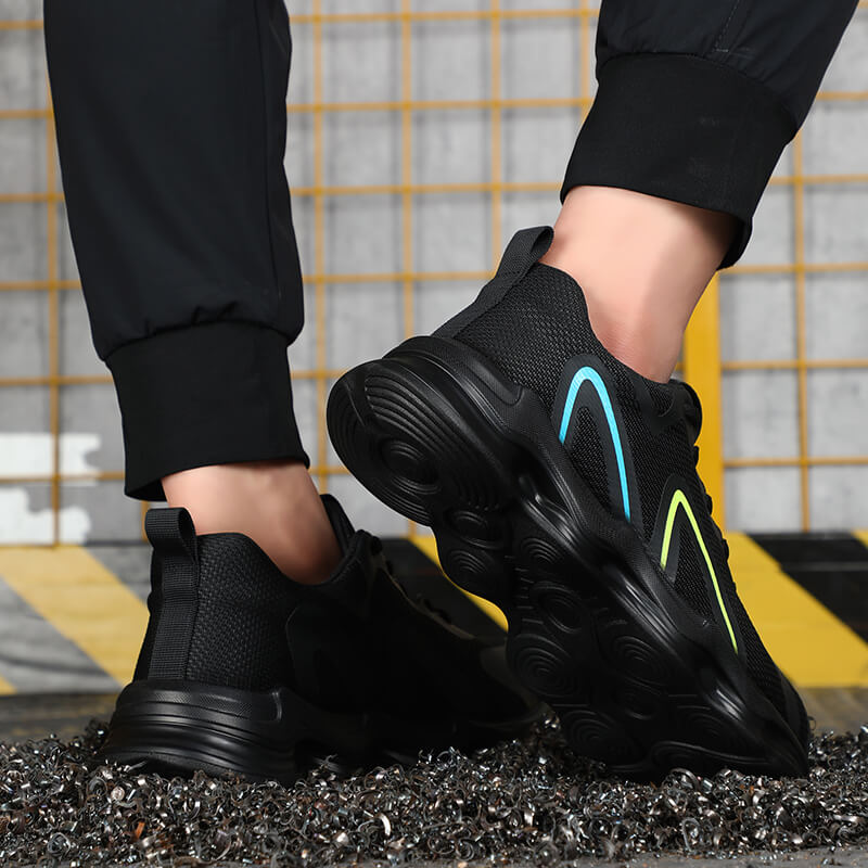 Lightweight PU sole breathable steel toe work shoes steel toe shoes