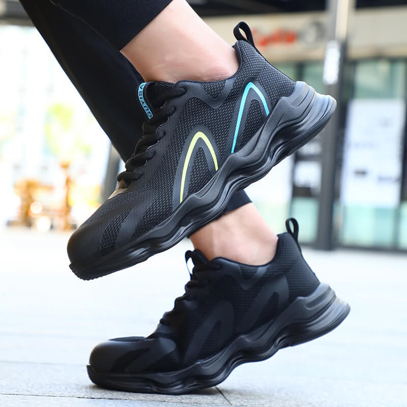 Lightweight PU sole breathable steel toe work shoes steel toe shoes