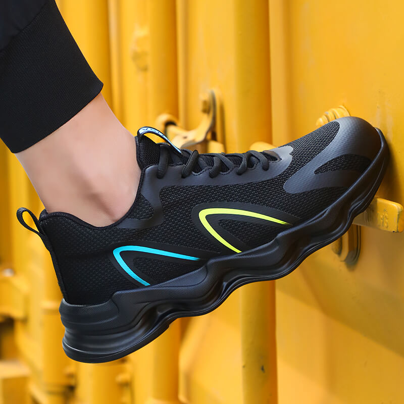 Lightweight PU sole breathable steel toe work shoes steel toe shoes