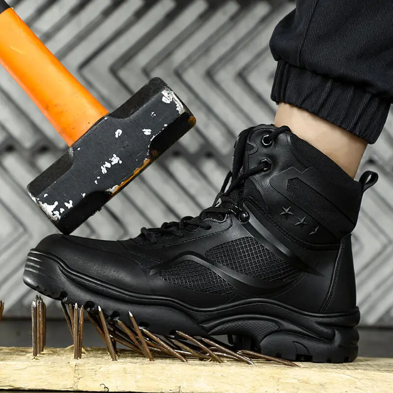 Outdoor hiking non-slip wear-resistant construction site steel toe ...