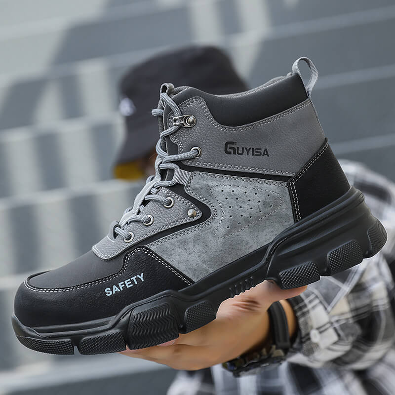 Waterproof Microfiber Leather Steel Toe Lightweight Safety Work Boots