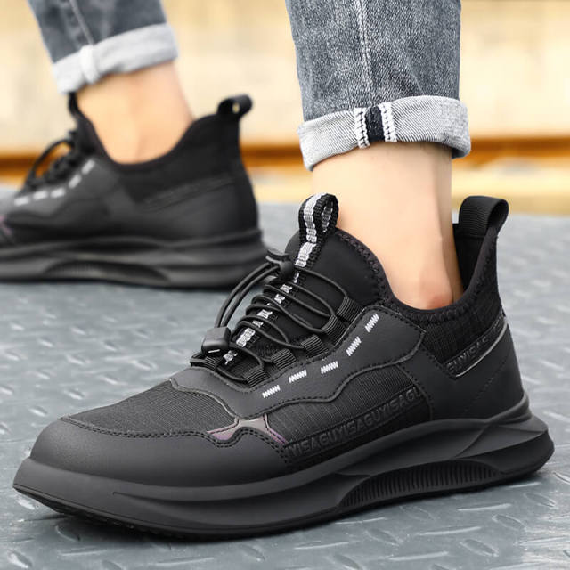 GUYISA 0236 Acceptable custom non-slip rubber sole steel toe safety shoes for men