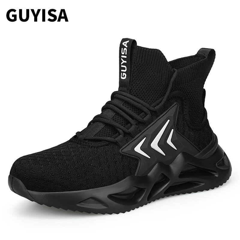 GUYISA 0238 Outdoor sports lightweight steel toe safety work shoes for men