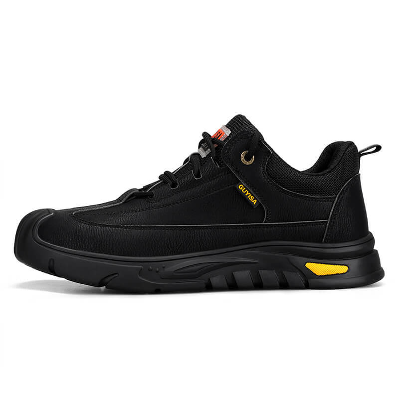 GUYISA 0253 Waterproof microfiber leather steel toe safety work shoes for men