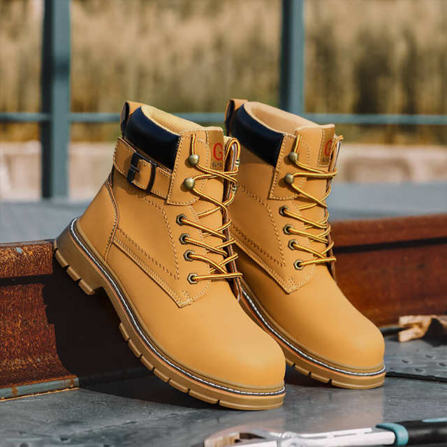GUYISA 0275 Fashionable and lightweight wear resistant rubber sole waterproof steel toe safety shoes
