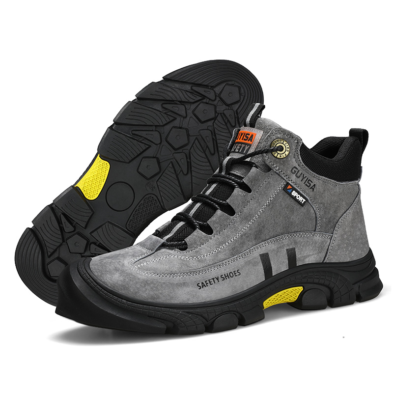 Work boots with comfortable, breathable and wear-resistant rubber soles