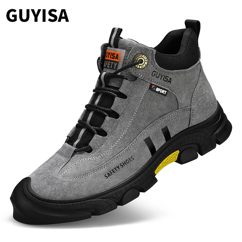 Work boots with comfortable, breathable and wear-resistant rubber soles