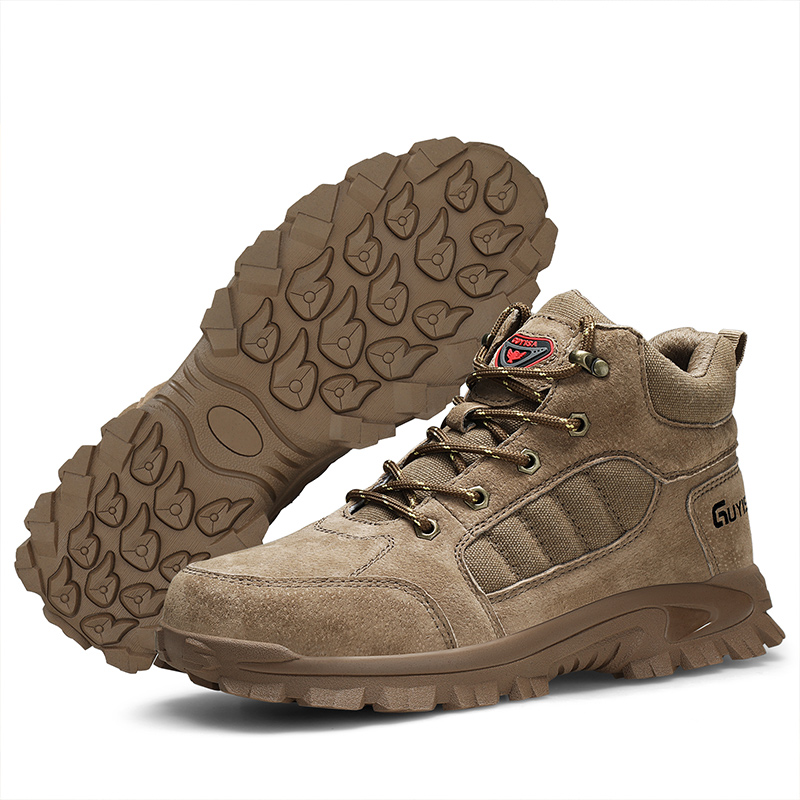 Suede and Mesh Breathable Stylish Steel Toe Safety Shoes comfortable
