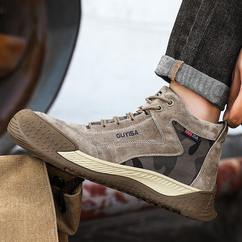 Hot selling fashion comfortable steel toe shoes for men