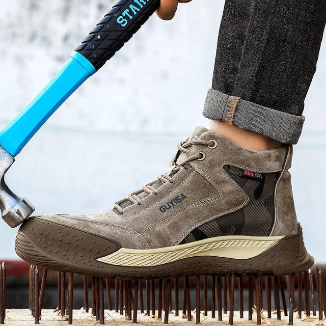 Hot selling fashion comfortable steel toe shoes for men