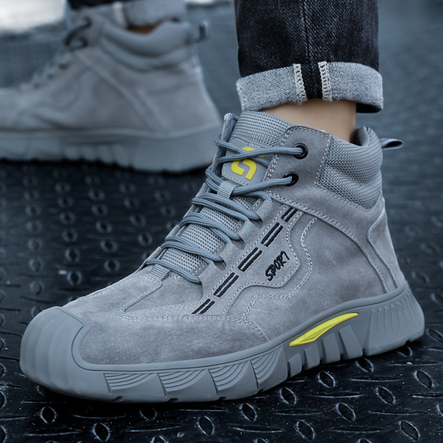 Fashionable wear-resistant steel toe shoes best work shoes