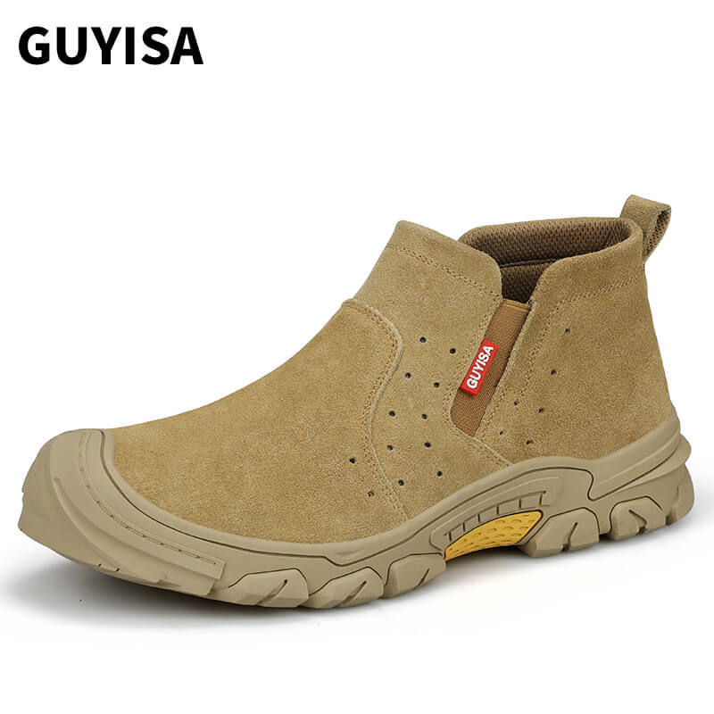 Brown Suede Safety Lightweight Men's Steel Toe Safety boots