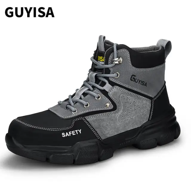 Waterproof Microfiber Leather Steel Toe Lightweight Safety Work Boots