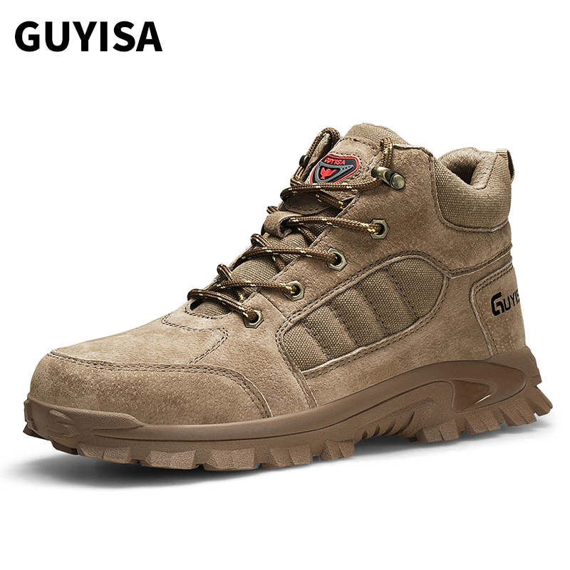 Suede and Mesh Breathable Stylish Steel Toe Safety Shoes  display picture 3