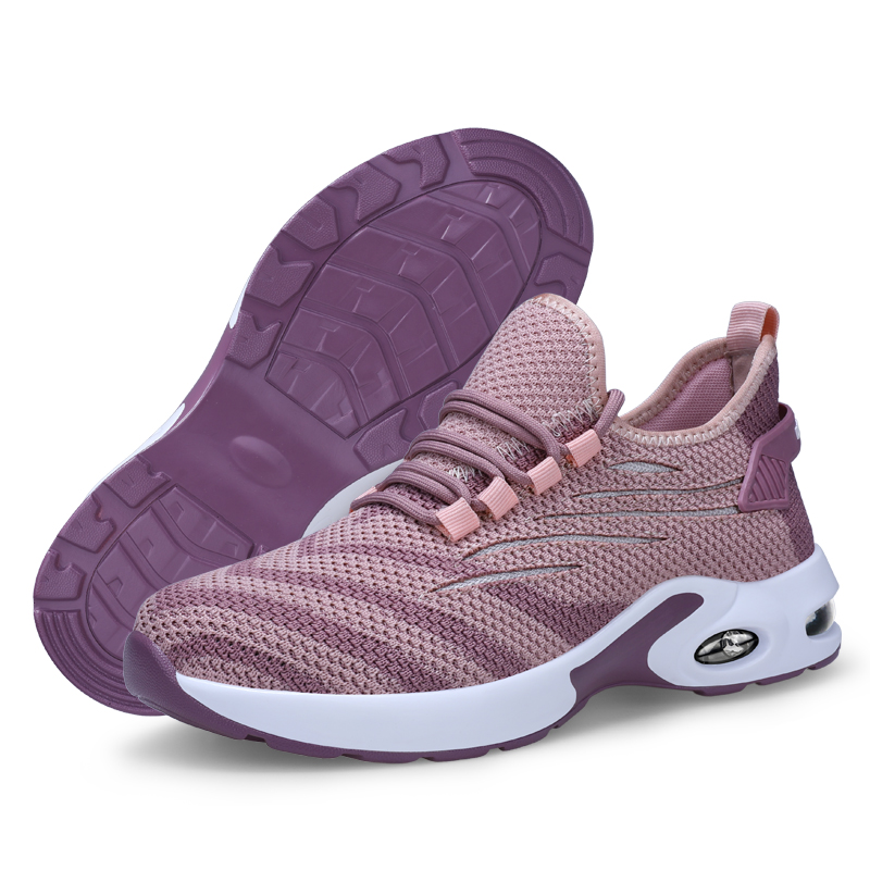 Lightweight air Cushion Breathable steel toe women's safety shoes