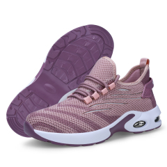Lightweight air Cushion Breathable steel toe women's safety shoes
