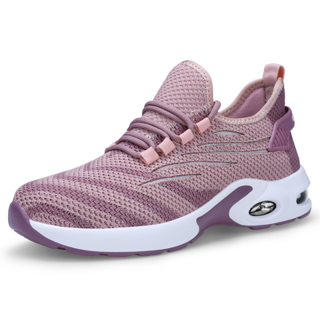 Lightweight air Cushion Breathable steel toe women's safety shoes