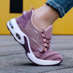 Lightweight air Cushion Breathable steel toe women's safety shoes