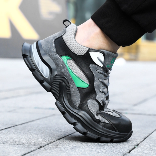 Can be customized fashion lightweight steel toe safety shoes