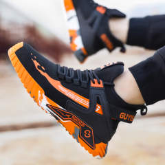 Men's safety shoes Non-slip rubber soled steel toe safety shoes