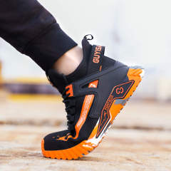 Men's safety shoes Non-slip rubber soled steel toe safety shoes