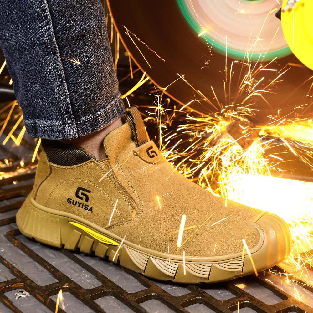 New safety boots Soft anti-scalding welder working steel toe safety boots