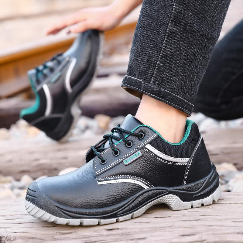 Local shipment in Mexico Work shoes outdoor waterproof wear resistant rubber soled steel toes