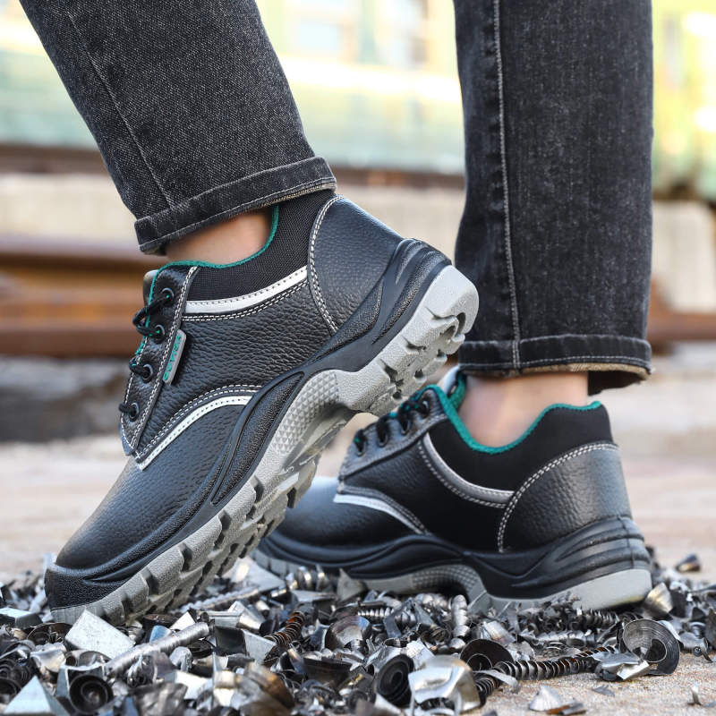 Local shipment in Mexico Work shoes outdoor waterproof wear resistant rubber soled steel toes