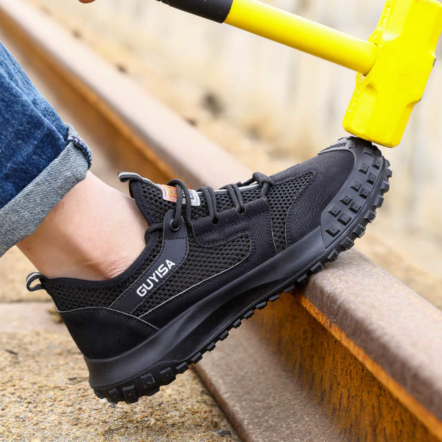 Men's safety shoes manufacturers direct European standard steel toe safety shoes