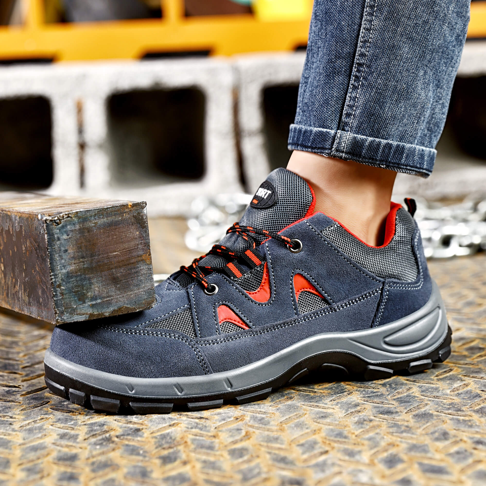 New safety shoes outdoor sports European standard steel toe safety shoes for men