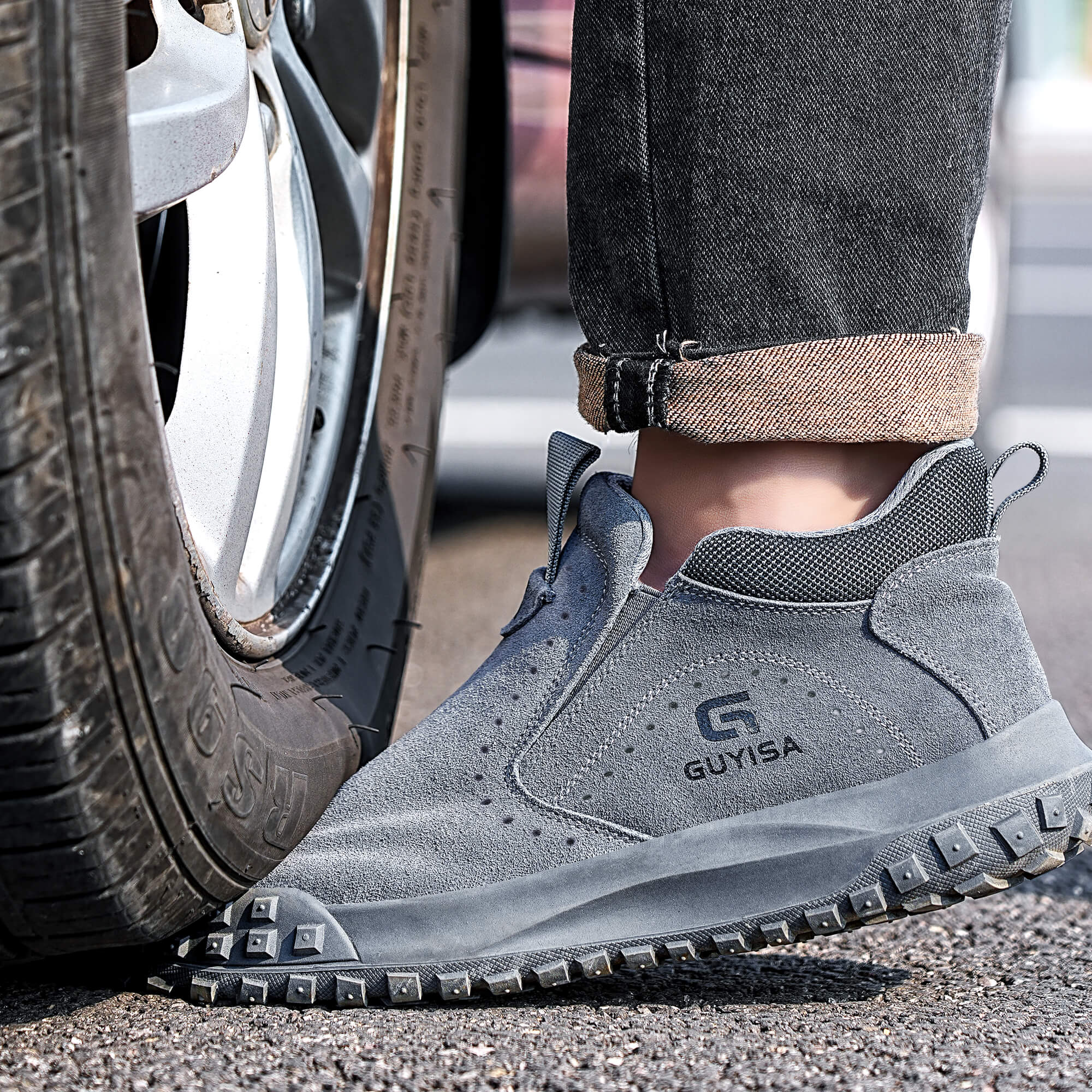 New safety shoes factory work anti-scalding European standard steel toe safety shoes