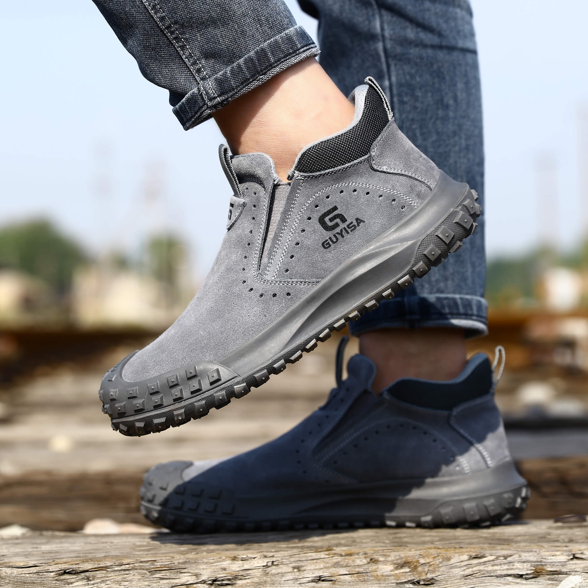New safety shoes factory work anti-scalding European standard steel toe safety shoes