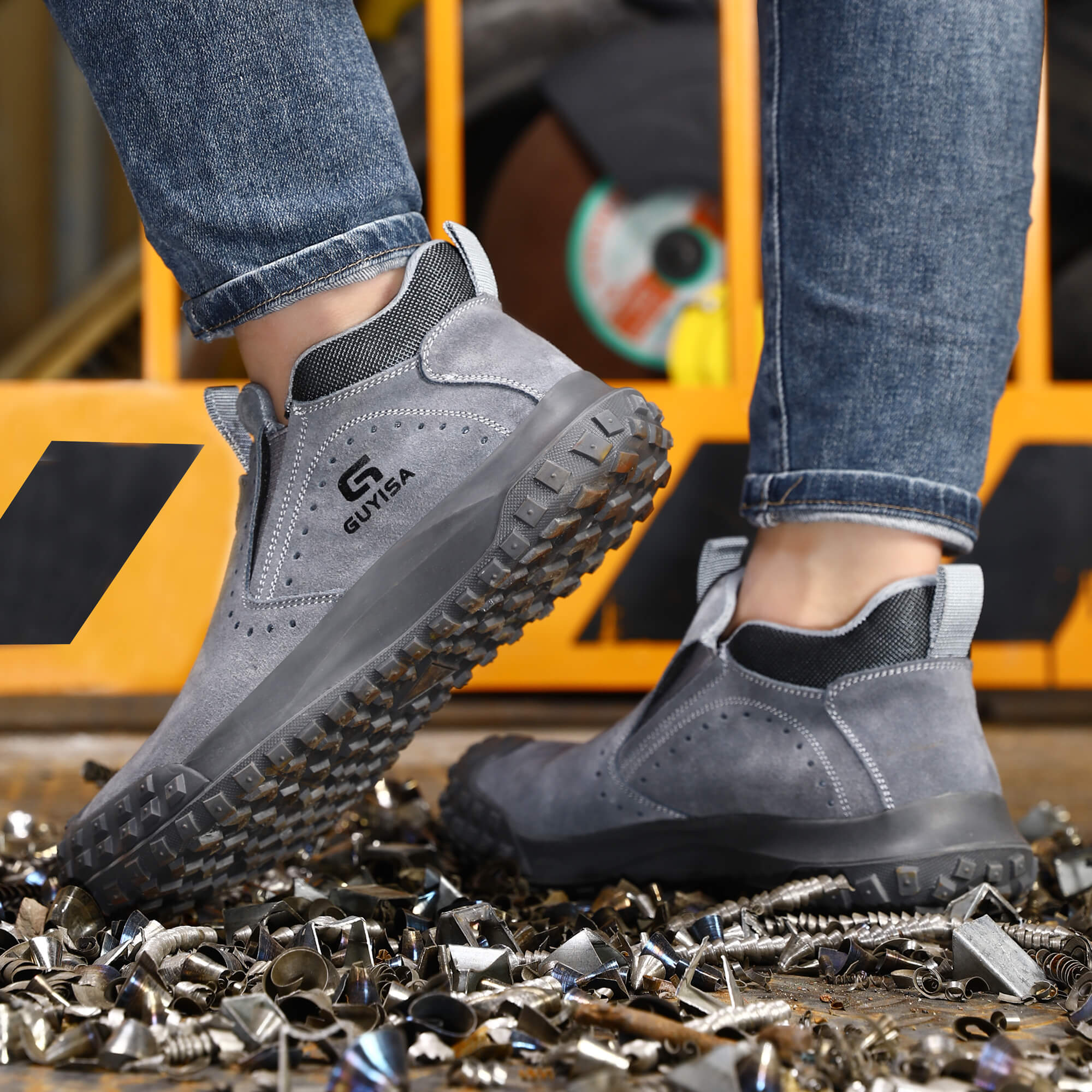 New safety shoes factory work anti-scalding European standard steel toe safety shoes