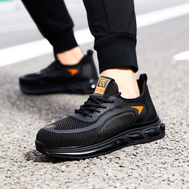 Breathable safety shoes Fashion European standard steel toe sports safety shoes